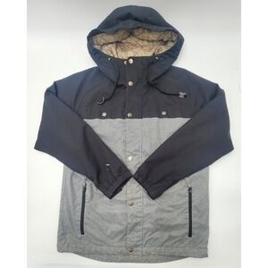 HI-TEC‎ WINTER JACKET INSULATED LINED HOODED MENS SIZE L GRAY/ BLACK